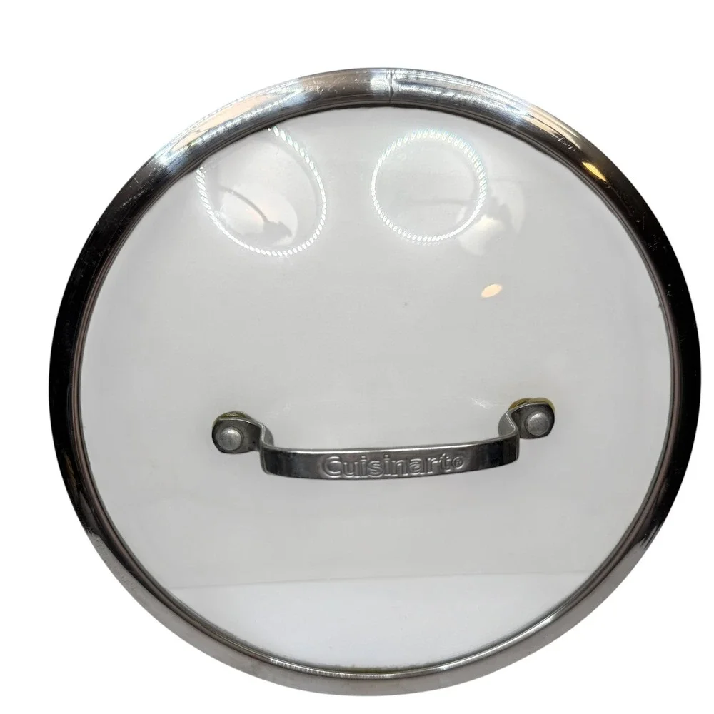 Cuisinart Tempered Glass Cookware Lid Replacement Pot Cover Stainless Steel Trim